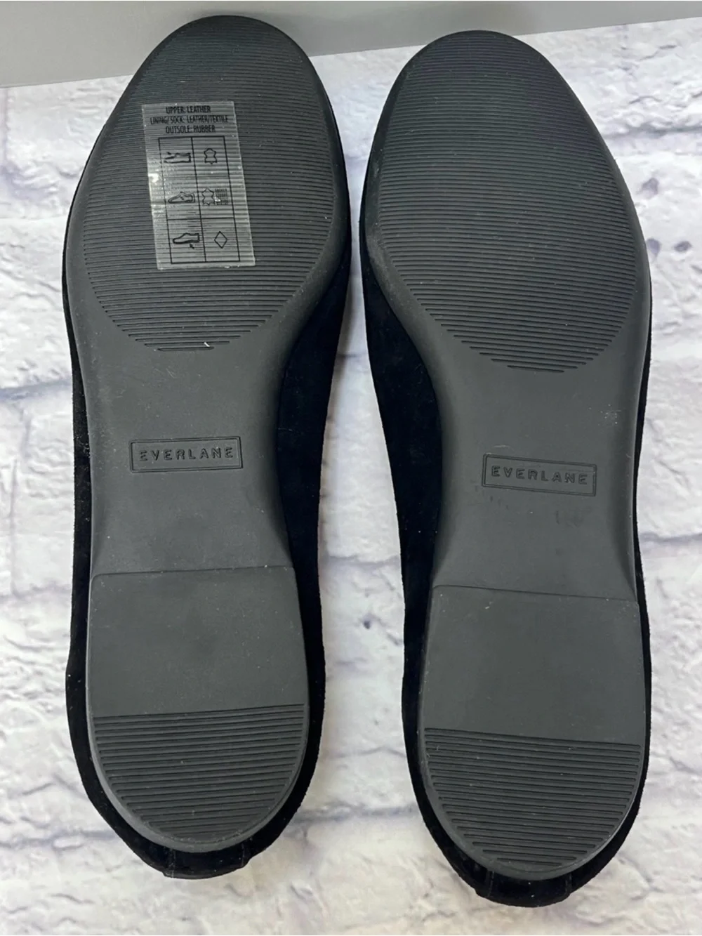 NWT Everlane Day Glove Black Suede Ballet Flats 8.5 New Almond Toe Shoes - Picture 5 of 6